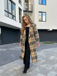 Пальто жіноче в стилі Burberry, світло-коричневий, One Size