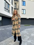 Пальто женское в стиле Burberry, світло-коричневий, One Size