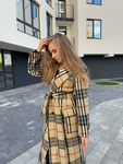 Пальто жіноче в стилі Burberry, світло-коричневий, One Size