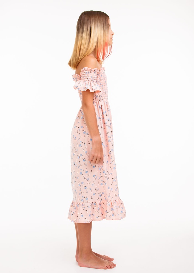 Платье для Девочки Летти Принт Розовый, Розовый, 128