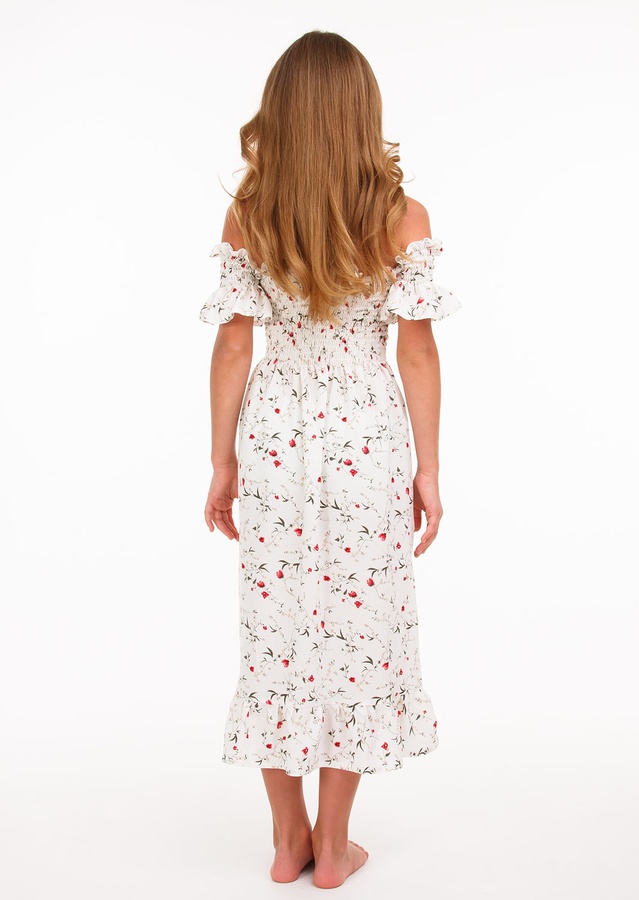 Плаття для дівчинки Лєтті Прінт Білий, Білий, 134