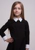 Платье для девочки Лидия с воротником подросток, Черный, 146