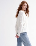 Пуловер женский SV-7001-3 с воротником и V-вырезом белый, Белый, One Size