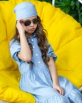 Літня Сукня для Дівчинки WK0006 Блакитне, Блакитний, 140