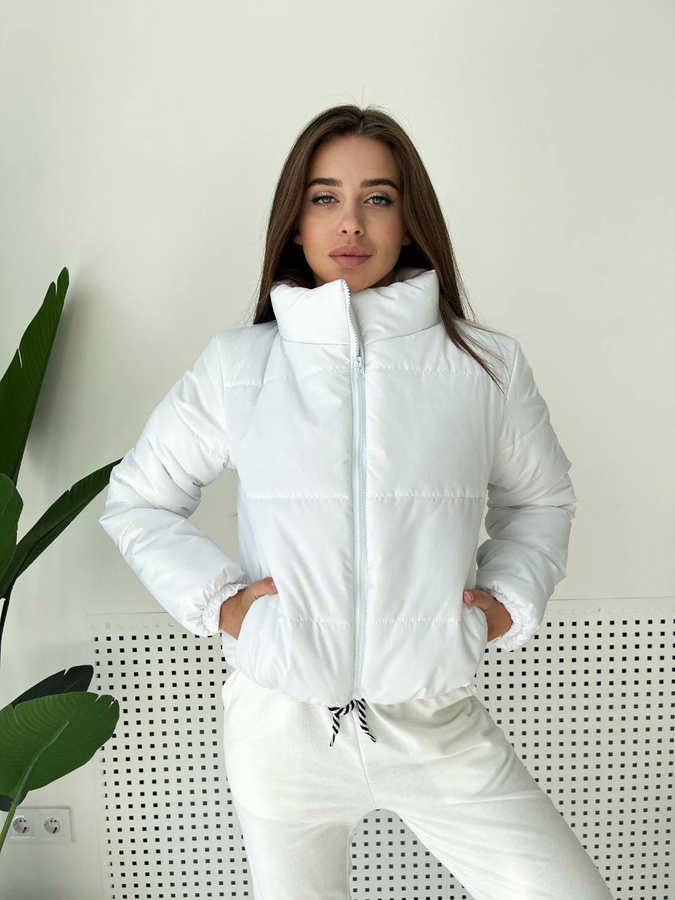 Куртка молодіжна MSH-145 з плащової тканини біла, Білий, 42