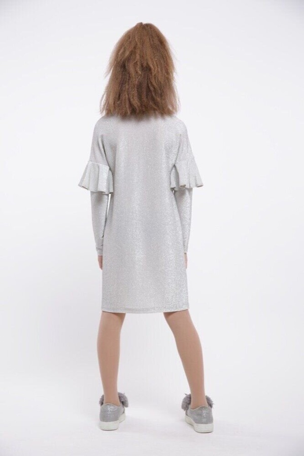 Нарядне плаття для дівчинки Боні сріблястий, Сріблястий, 134