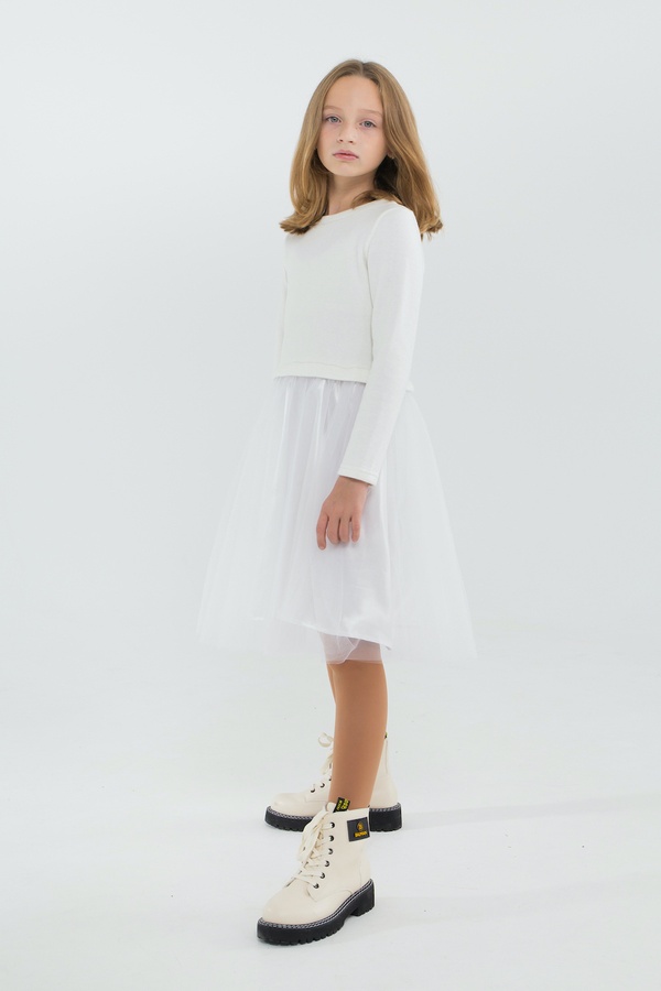 Нарядне плаття для дівчинки Лєя біле, Білий, 134