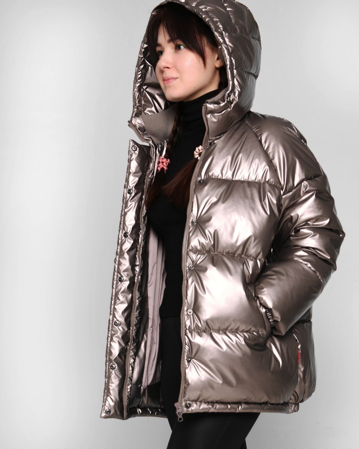 Блискуча пухова куртка для дівчаток від 6 до 17 років XW_DT-8320-25, Бронзовий, 30