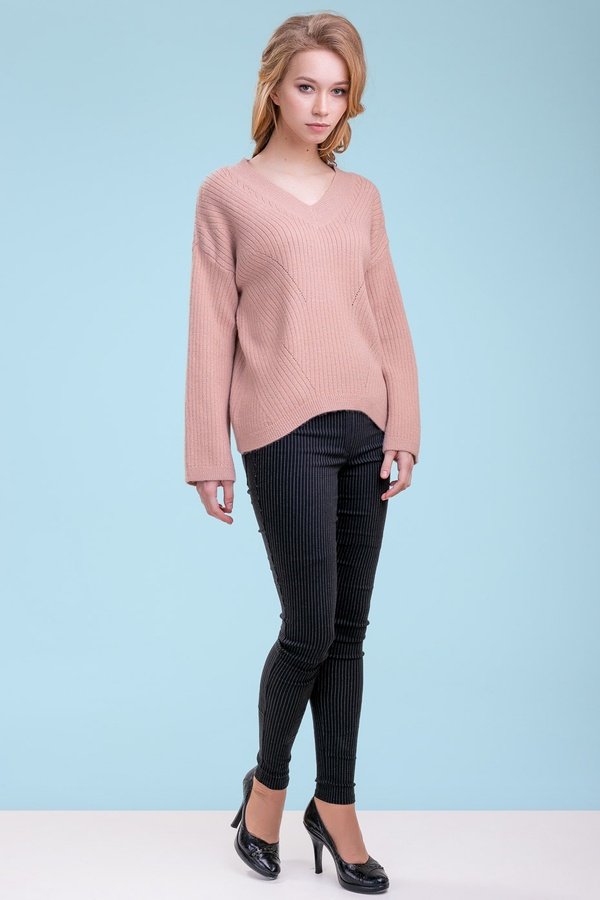 Пуловер 1431.3283, розовый (малина), однотонный, S-XL