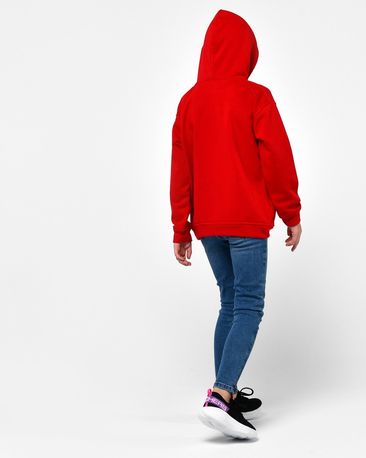 Худі дитяче HD-12017-14 із регульованим шнурком на капюшоні та манжетами червоне, Червоний, 110