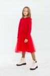 Нарядне плаття для дівчинки Лєя червоне, Червоний, 146