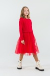 Нарядне плаття для дівчинки Лєя червоне, Червоний, 134