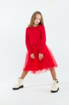Нарядне плаття для дівчинки Лєя червоне, Червоний, 152