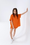 Літній лляний комплект сорочка та шорти PMR028 помаранчовий, Оранжевий, 122