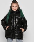 Блискуча пухова куртка для дівчаток від 6 до 17 років XW_DT-8320-8, Чорний, 30