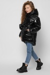 Лакована зимова куртка для дівчинки XW_DT-8300-8, Чорний, 28