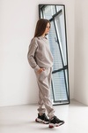 В'язаний костюм для дівчинки PMR110 сірий, Серый, 122-128