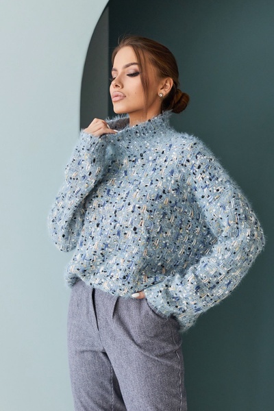 Жіночий светр S328.4920, Блакитний, UN