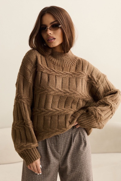 Жіночий светр S506.4899, кофе, UN