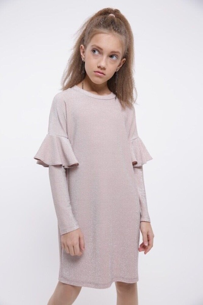 Нарядное для девочки платье Бони пудра, Розовый, 152
