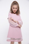 Нарядное для девочки платье Тина розовый, Розовый, 140