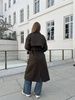 Тренч женский классический двубортный длинный с поясом, S