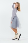 Нарядне плаття для дівчинки Лєя сіре, Серый, 152