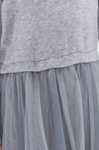 Платье для девочки нарядное Лея серое, Серый, 128