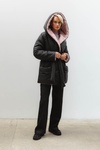 Двухсторонняя куртка 2091.5458, чорний-рожевий, S-M