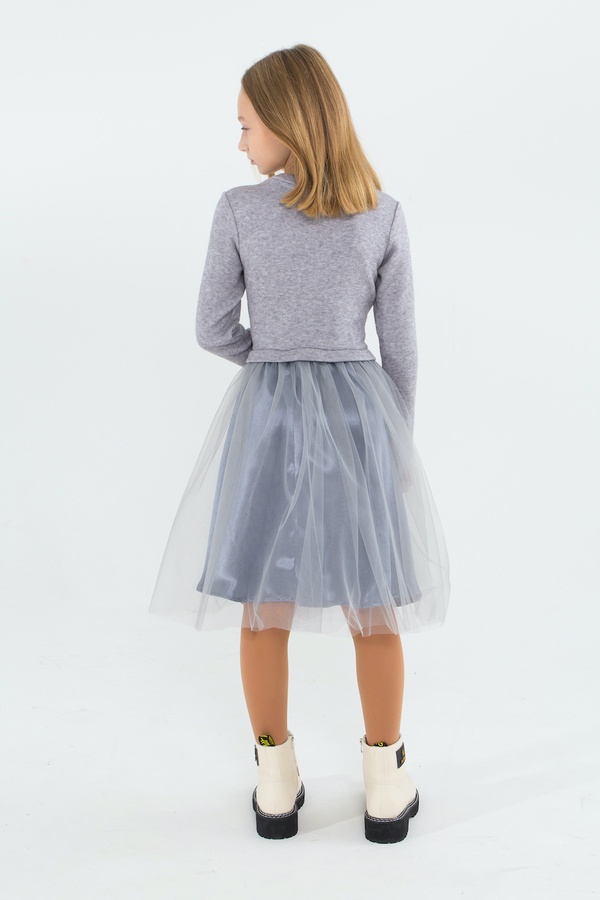 Нарядне плаття для дівчинки Лєя сіре, Серый, 128
