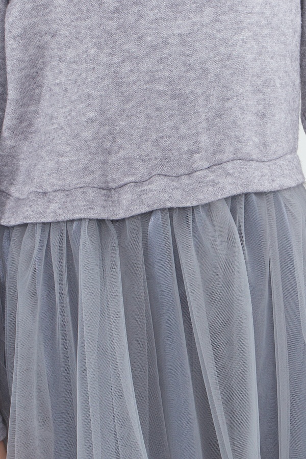 Платье для девочки нарядное Лея серое, Серый, 134