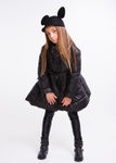 Куртка для девочки Медина черная подросток, Черный, 152