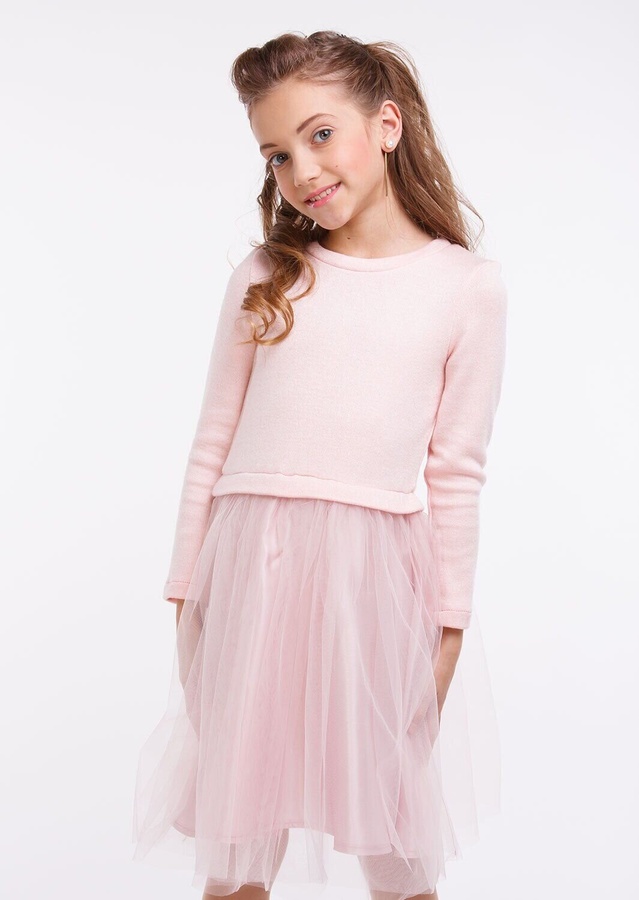 Нарядне плаття для дівчинки Лєя рожевий, Рожевий, 134