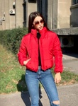 Куртка для підлітка дівчинки MSH-145 червона, Червоний, 42