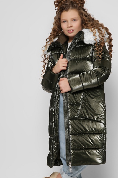 Длинная зимняя куртка для девочек xw_dt-8305-1, Зелёный, 28