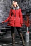 Куртка зима 876.2354, красный, однотонный, S