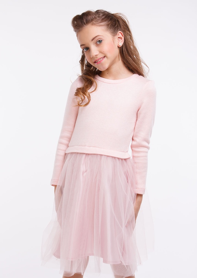 Нарядне плаття для дівчинки Лєя рожевий, Рожевий, 128