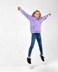 Дитяче худі HD-12017-23 із регульованим шнурком на капюшоні та манжетами бузок, бузок, 110