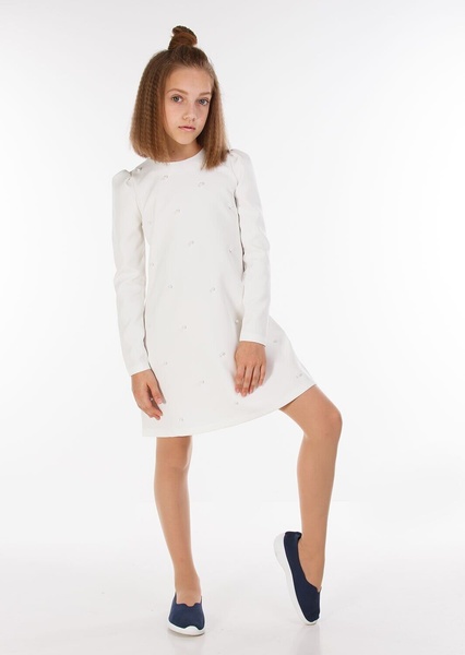 Платье для девочки Ноир молочный, Молочный, 152