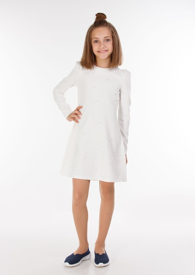 Платье для девочки Ноир молочный, Молочный, 122