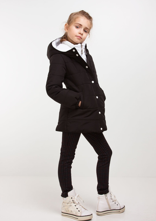 Куртка для девочки Канада черный, Черный, 110