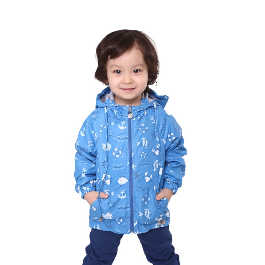 Куртка вітрівка для хлопчика, Синій, 134