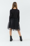 Платье для девочки нарядное Лея черное, Черный, 134