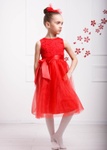 Платье для девочки Венеция красный София Шелест, Красный, 110