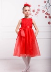 Платье для девочки Венеция красный София Шелест, Красный, 116