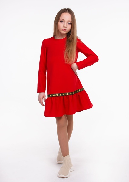 Платье для девочки Валерия Красный, Красный, 128