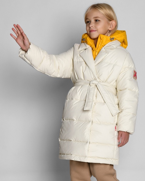 Пухова куртка для дівчаток від 6 до 17 років XW_DT-8344-3, Молочний, 30