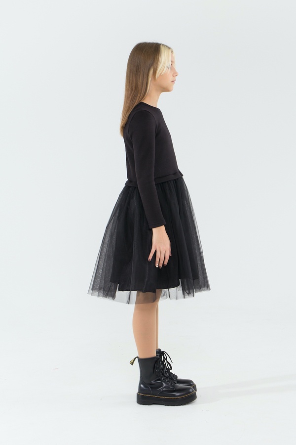 Нарядне плаття для дівчинки Лєя чорне, Черный, 134