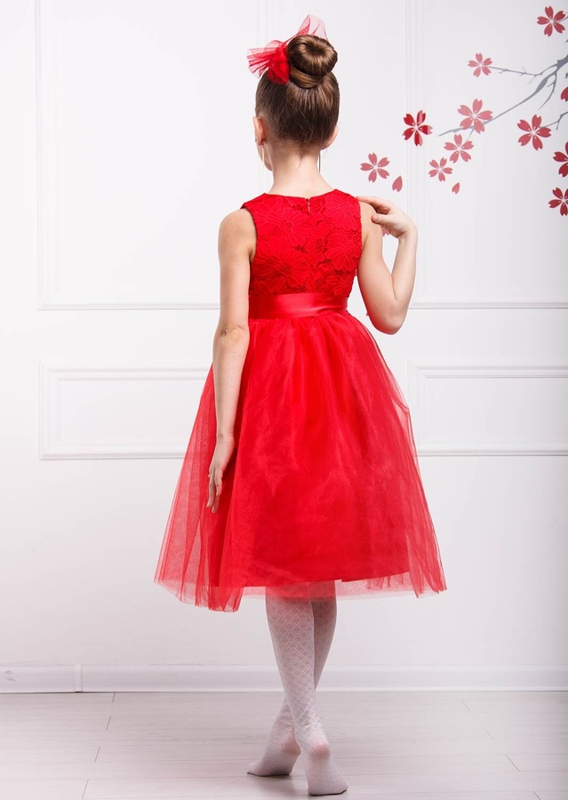 Нарядна сукня Венеція червоний Софія Шелест, Червоний, 116