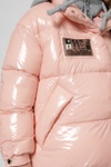 Трендова дута куртка на екопуху XW_DT-8310-15, Рожевий, 28